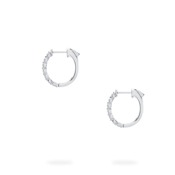 Oval Hoop Diamond Earrings